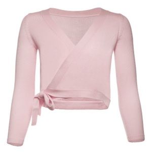 Capezio Knitwear Pink Wrap Sweater